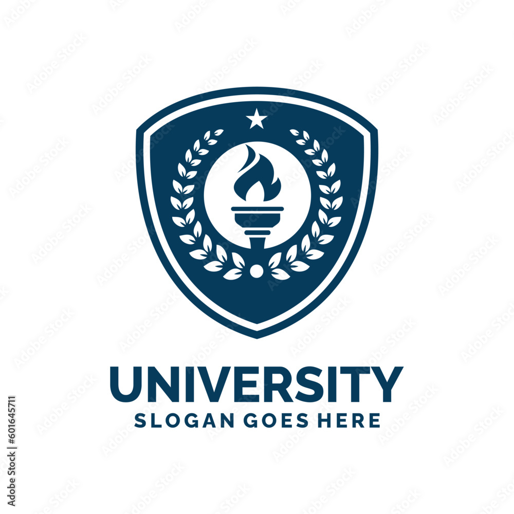 University logo design vector illustration