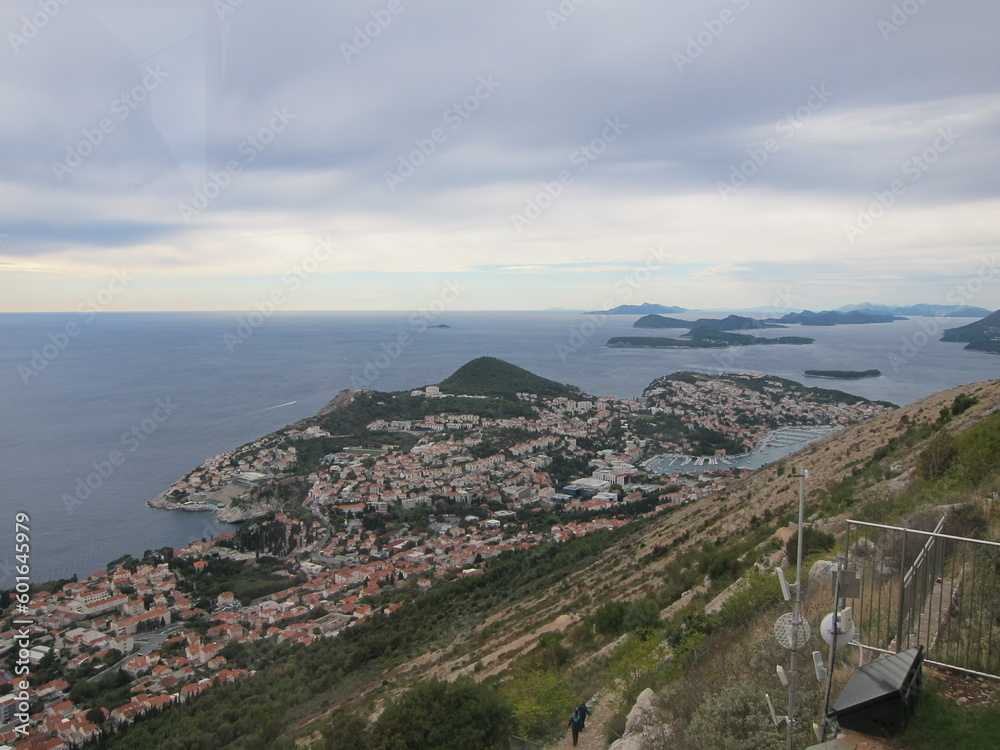 Panoramic view of the old city of Dubrovnik, Croatia