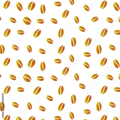 Coffee beans seamless pattern vector background