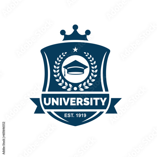 University logo design vector illustration