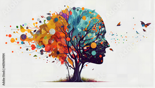 human brain mind map tree