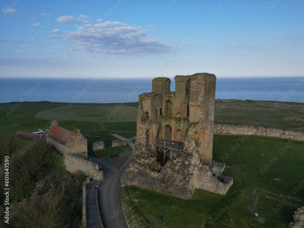 aerial view of Scarborough Castle, North Yorkshire 