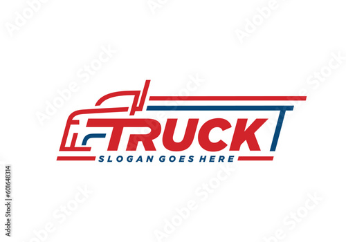 Truck logo design vector