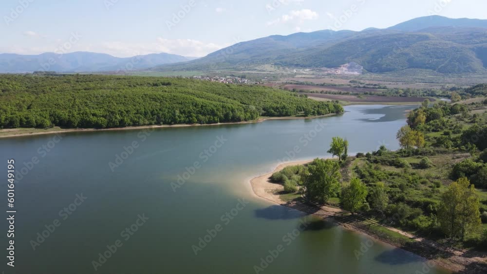 Aerial Spring view of The Forty Springs Reservoir near town of Asenovgrad, Plovdiv Region, Bulgaria Aerial Spring view of The Forty Springs Reservoir near town of Asenovgrad, Plovdiv Region, Bulgaria