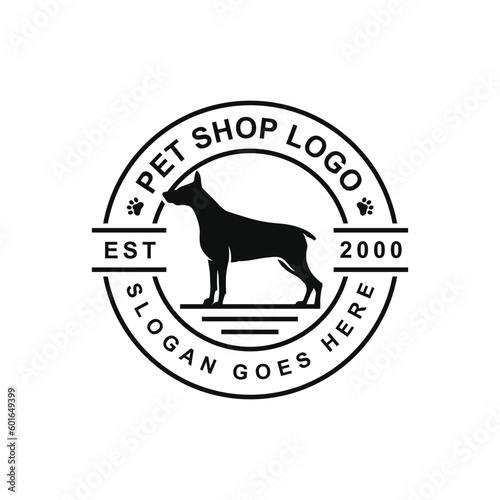 Dog logo design vector