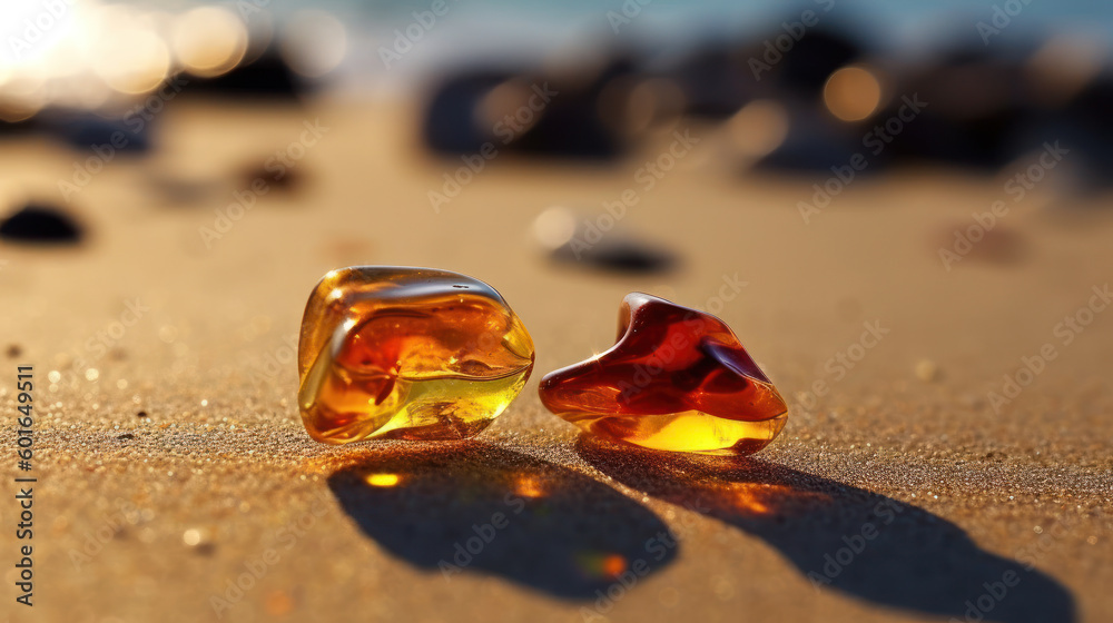 Gilded Secrets: Unveiling the Allure of Amber. Generative AI Stock