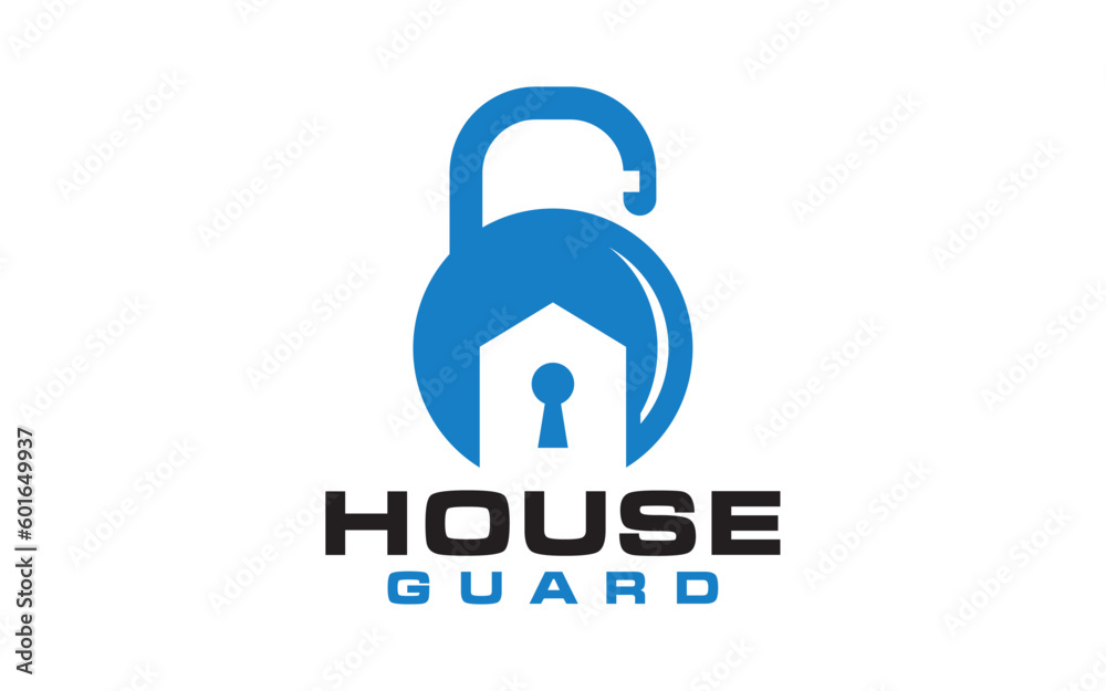 Fototapeta premium House guard logo design. Home Security Logo Template