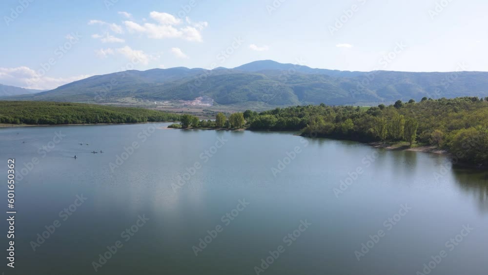 Aerial Spring view of The Forty Springs Reservoir near town of Asenovgrad, Plovdiv Region, Bulgaria Aerial Spring view of The Forty Springs Reservoir near town of Asenovgrad, Plovdiv Region, Bulgaria