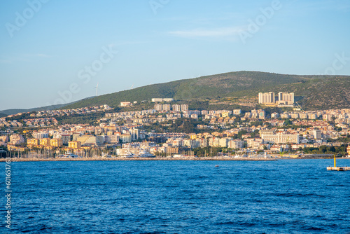 View of Kusadasi, Turkey on a summer and sunny day.