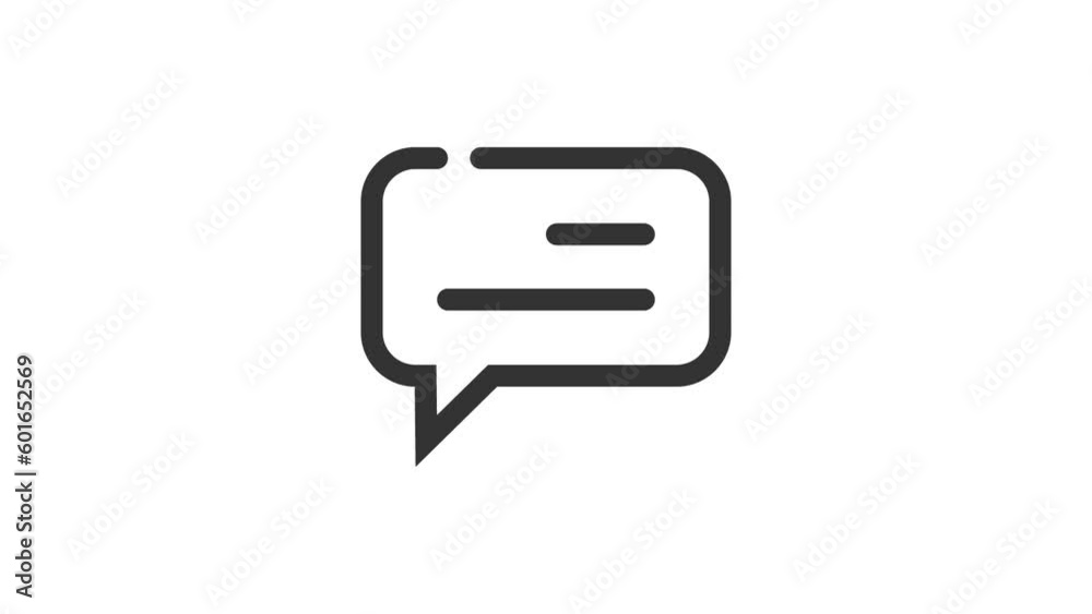 Speech Bubble on white background animated icon
Speech Bubble on white background animated icon