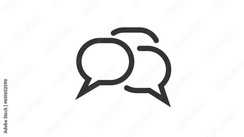 Speech Bubble on white background animated icon
Speech Bubble on white background animated icon