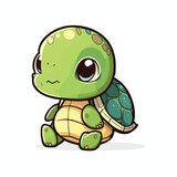 vector cute turtle cartoon style