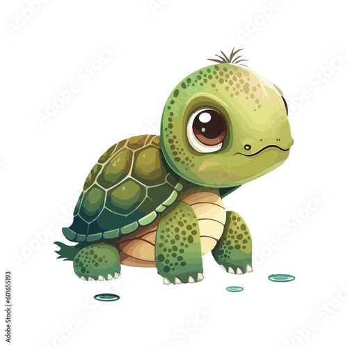 vector cute turtle cartoon style