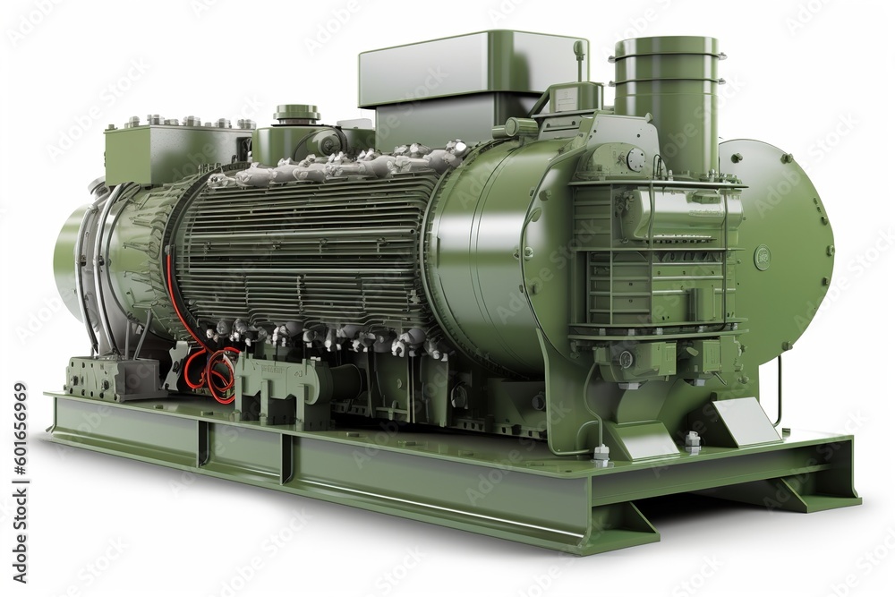 power generator isolated on white background. Generated by AI power generator isolated on white background. Generated by AI