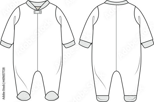 NEW BORN AND TODDLER WEAR ROMPER VECTOR ILLUSTRATION