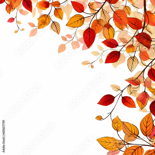 Autumn Line Art Wallpaper Background Illustration