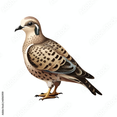 vector cute turtledove cartoon style photo