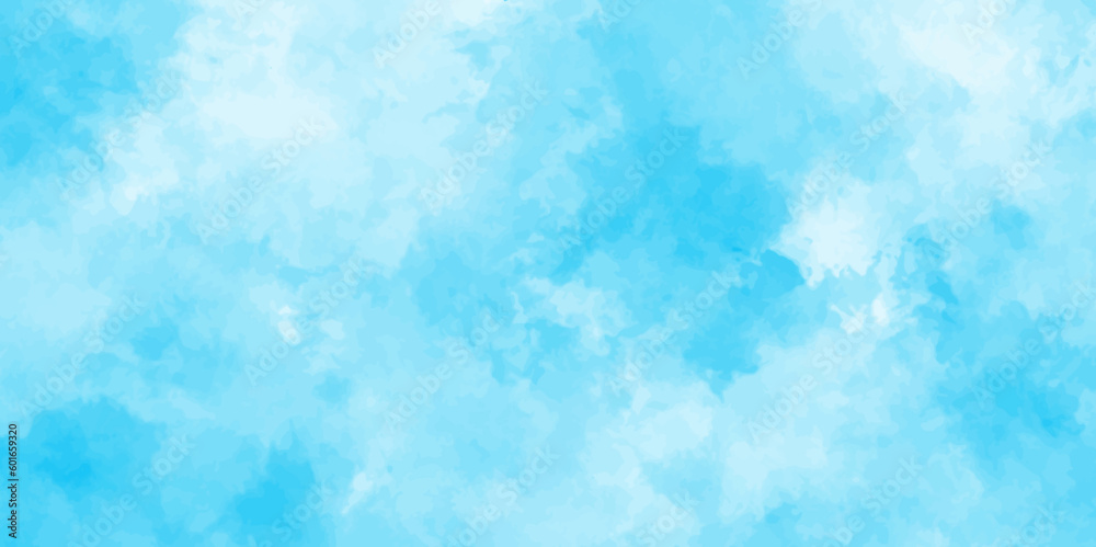 Obraz premium abstract blue watercolor background with colors . watercolor scraped grungy background . This watercolor design with watercolor texture on white background .Background with clouds on blue sky.