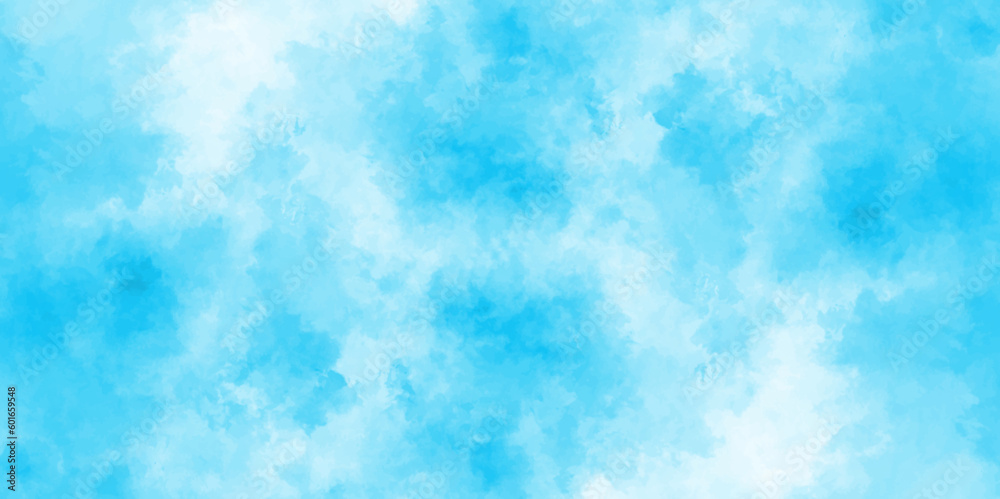 abstract blue watercolor background with colors . watercolor scraped grungy background . This watercolor design with watercolor texture on white background .Background with clouds on blue sky.