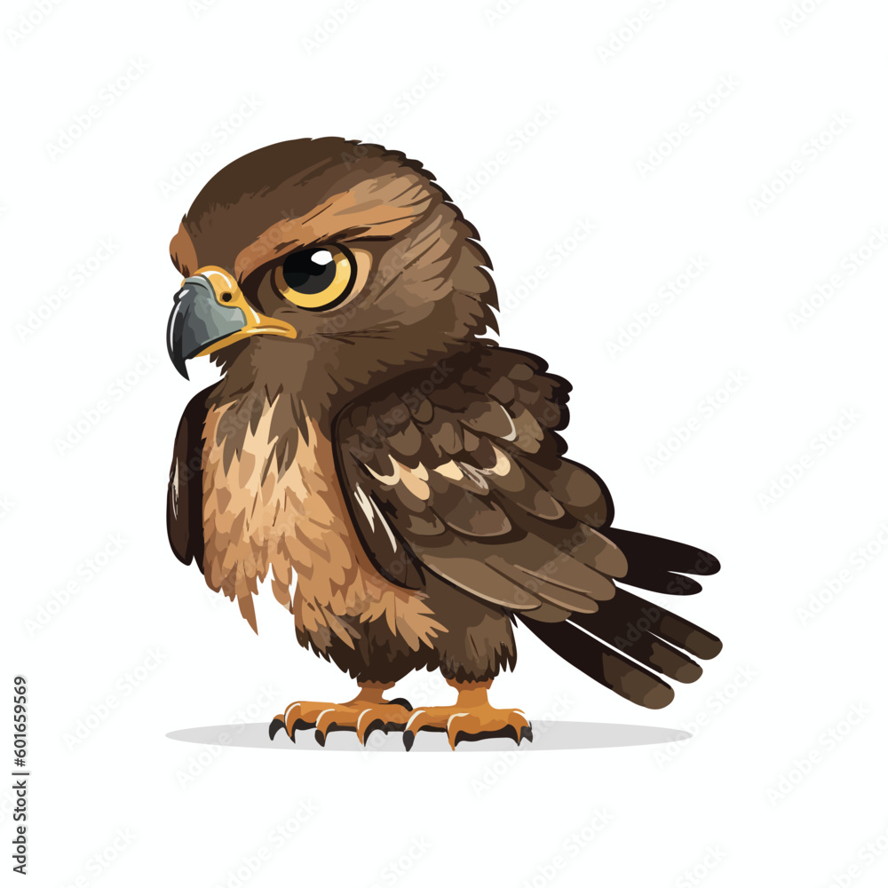 vector cute buzzard cartoon style Stock Vector | Adobe Stock