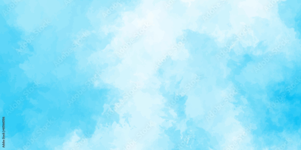 abstract blue watercolor background with colors . watercolor scraped grungy background . This watercolor design with watercolor texture on white background .Background with clouds on blue sky.