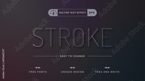 Press Stroke - Editable Text Effect, Font Style