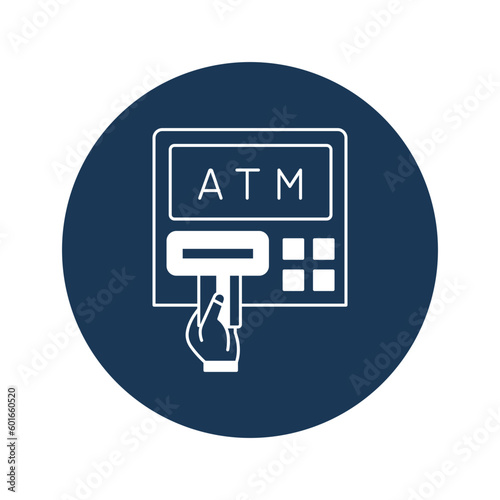 Cash withdrawal Vector Icon

