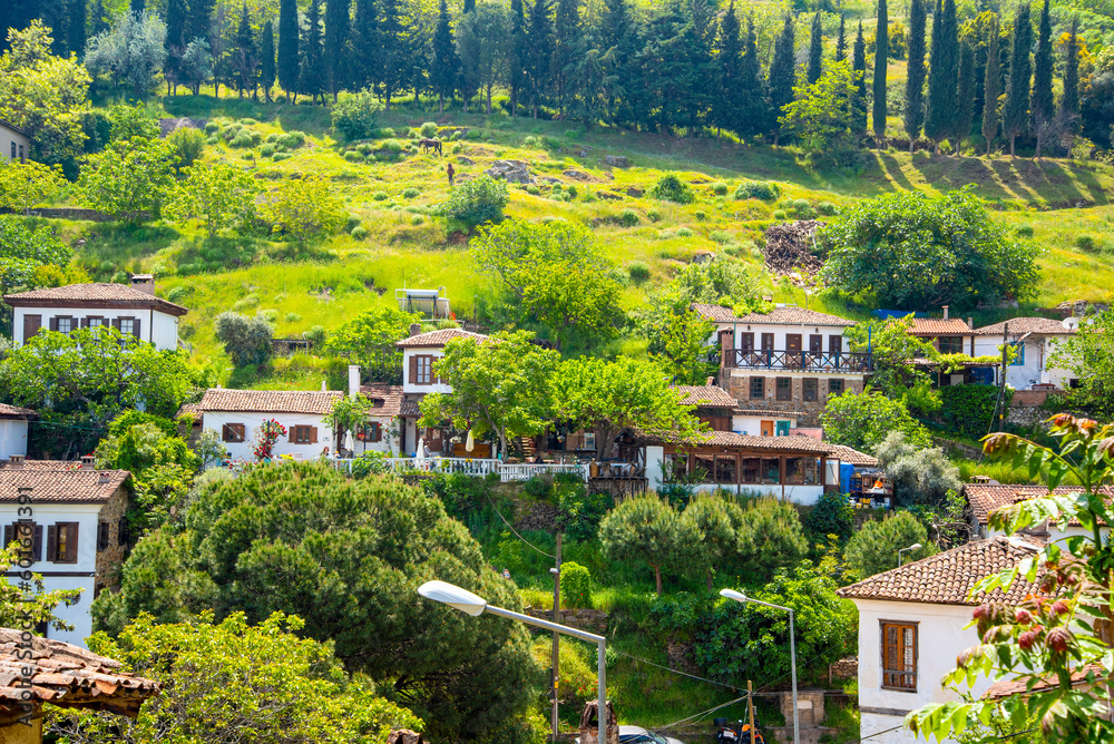 A village in Turkey on a summer and sunny day.
