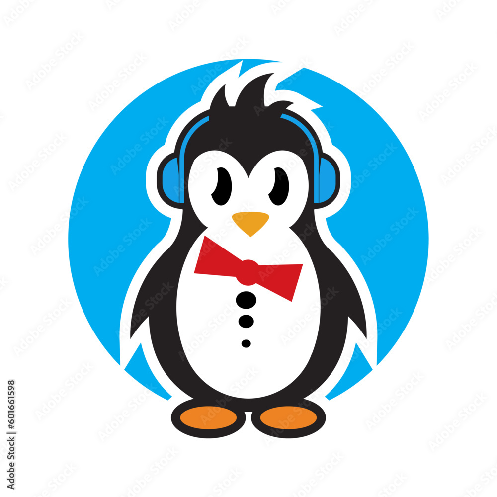 Cute and friendly penguin logo. Logo is suitable for toys shop, children care, kids boutique, and much more. Cute and friendly penguin logo. Logo is suitable for toys shop, children care, kids boutique, and much more.