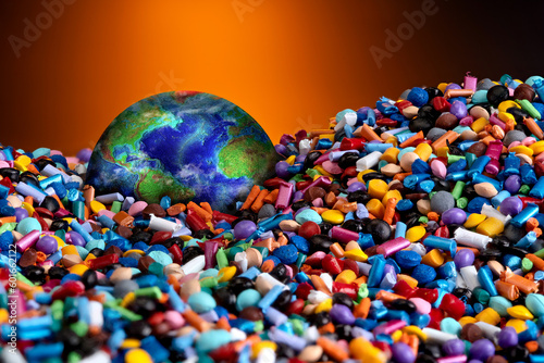 Colorful Plastic Polymer Granules