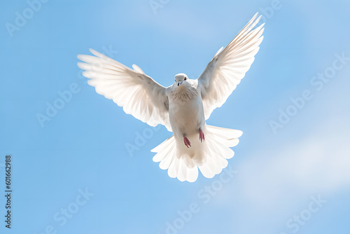 Graceful Dove in Flight - Captured by Generative AI 