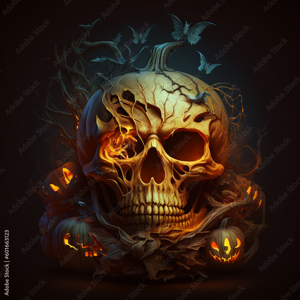 halloween skull halloween skull