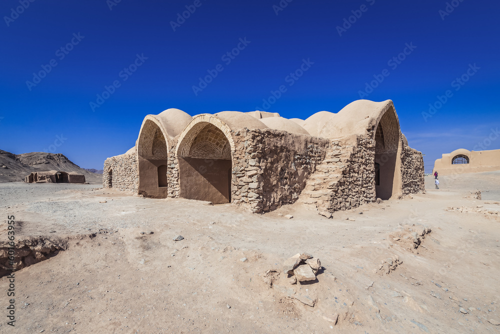 Topping Buildings Ritual Ruins of ritual buildings in Tower of Silence, Zoroastrian ruins ...