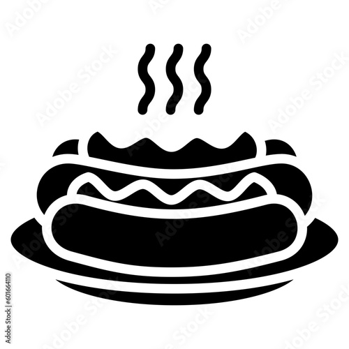 hot dog, breakfast food courts vector icons for web design, app, banner, flyer and digital marketing.