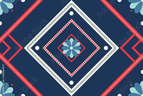flower tribal geometric ethnic pattern. Native American, Indian, African, Mexican, Moroccan style. Design for clothing, fabric, textile, tile, carpet, texture, wallpaper, home decor, rug, accessories.