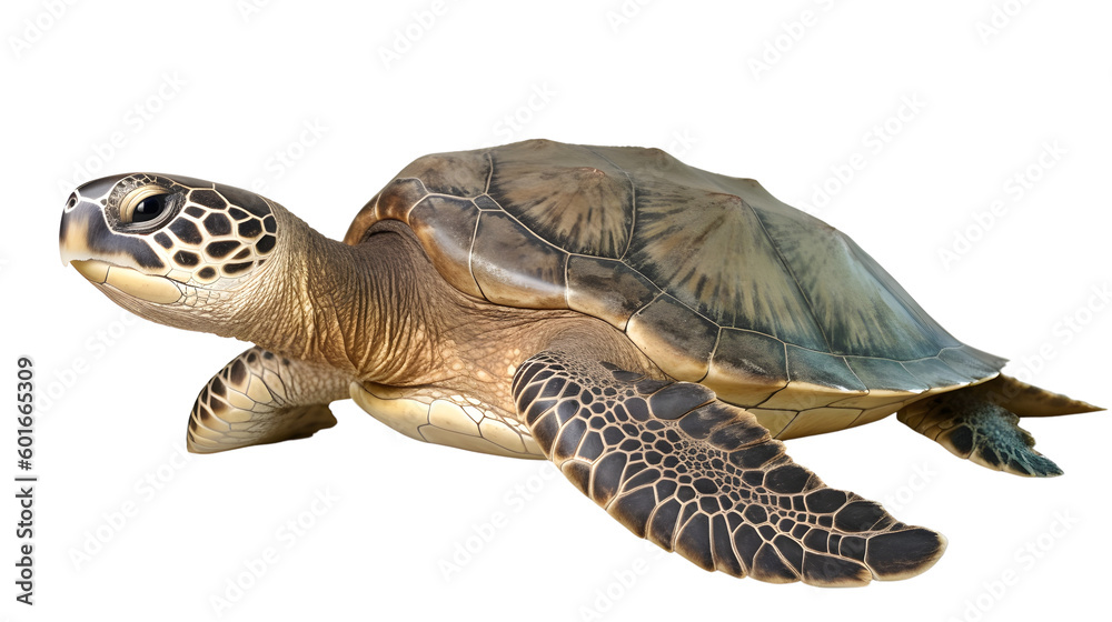 Obraz premium Sea turtle on transparent background, png