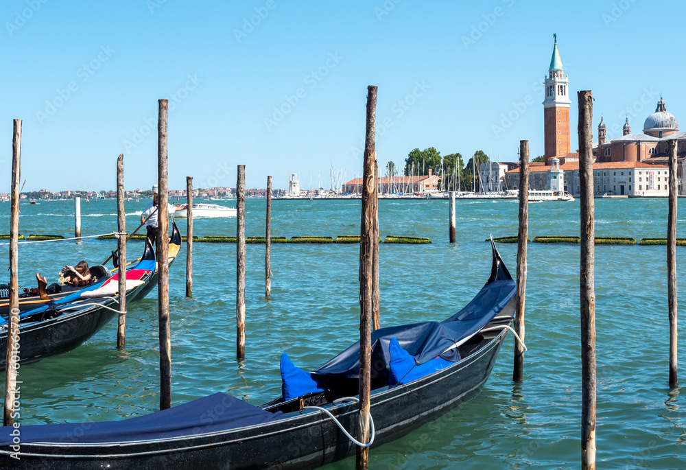 gondolas in venice italy city