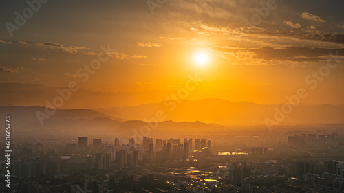 beijing city sunset sunset dusk mountains and rivers