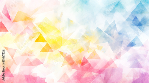 春のイメージの明るい抽象模様の背景　Generative AI