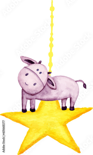 cow in the star illustration