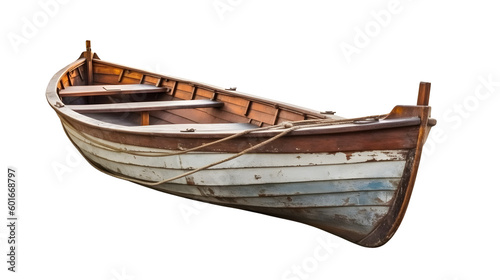 Small boat isolated on transparent background png Generative AI