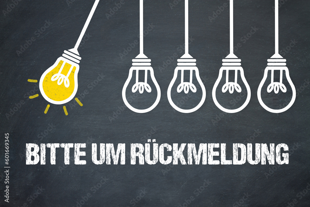 Fototapeta premium Bitte um Rückmeldung 