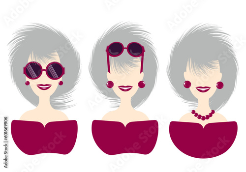 older woman with glasses
