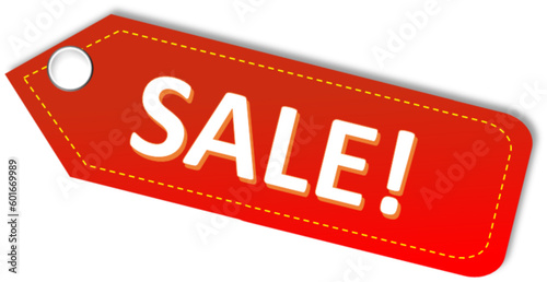 red sale label