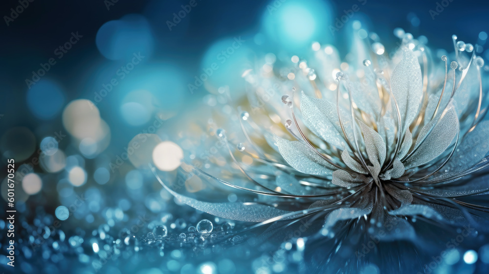 Fototapeta premium magical ice crystals, ornamental crystal. generative ai.