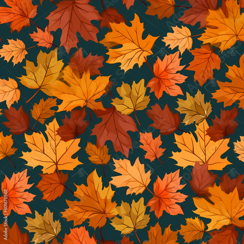 Autumn Leaves Pattern Illustration