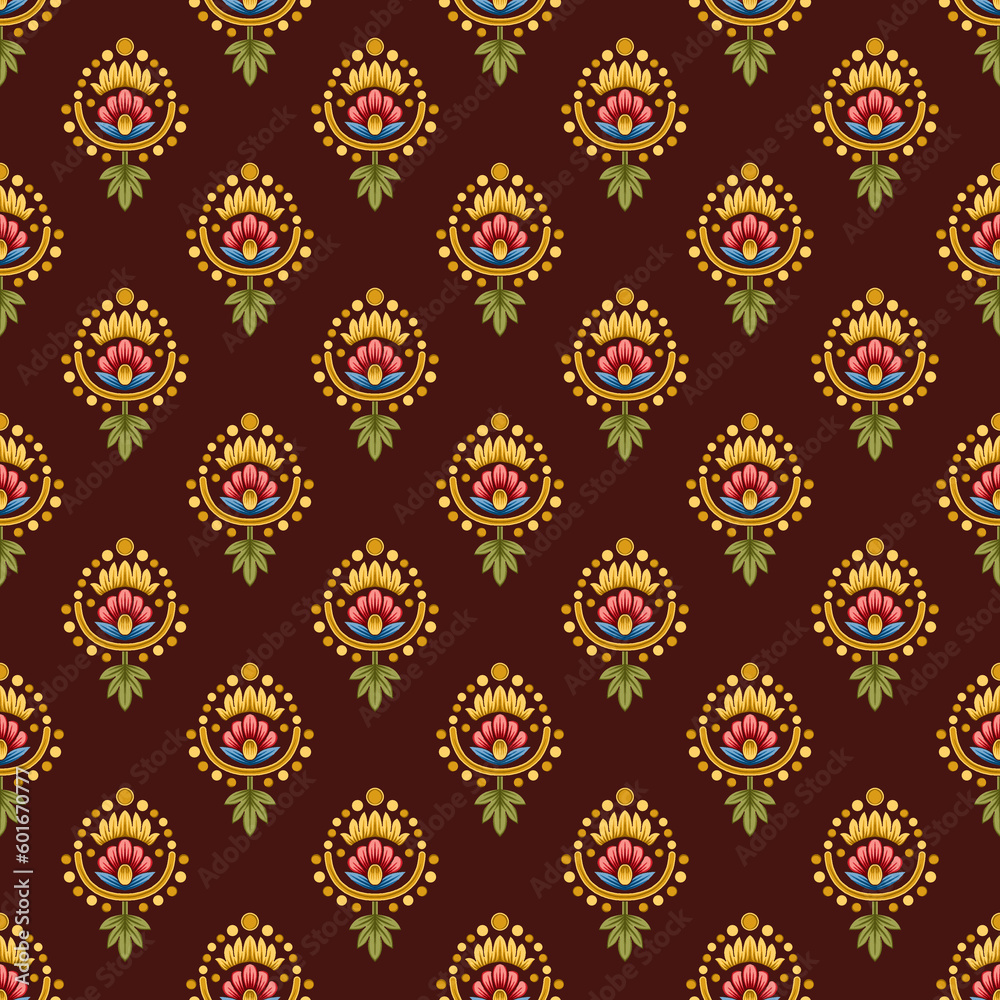 Digital Textile Design and Beautiful ethnic and Mughal art Pattern and motif, digital print 
