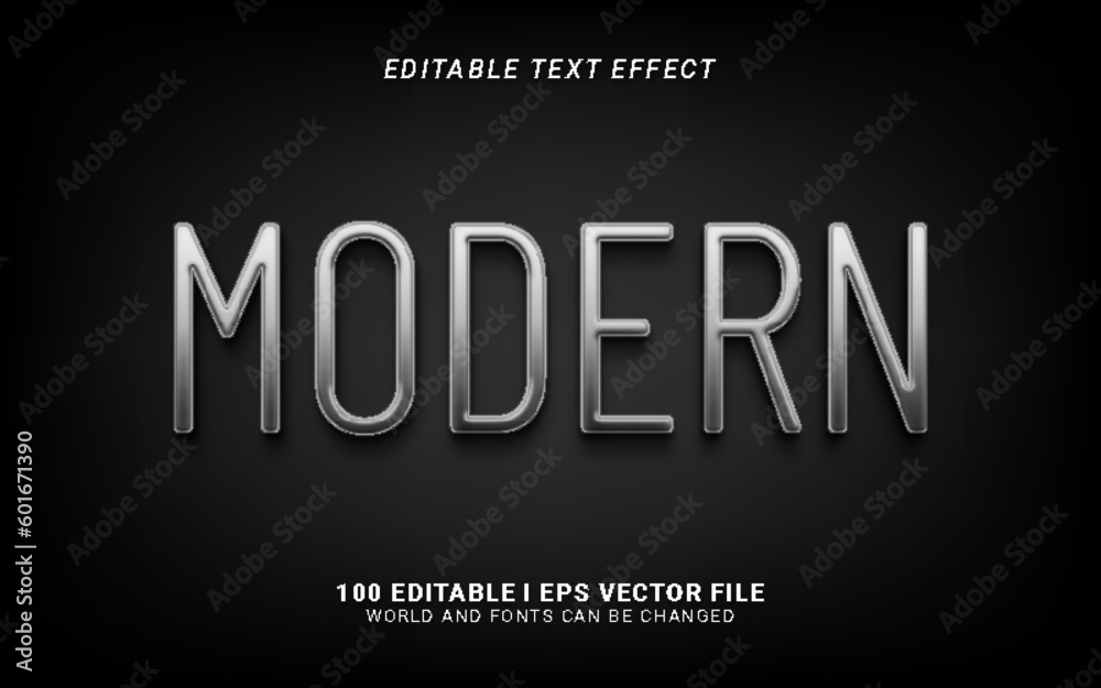 modern editable text effect