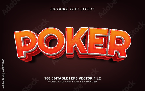 poker 3d style text effect