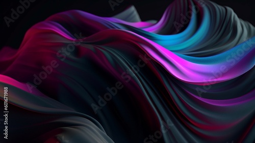 Abstract background of flowing fabric. Generative AI.